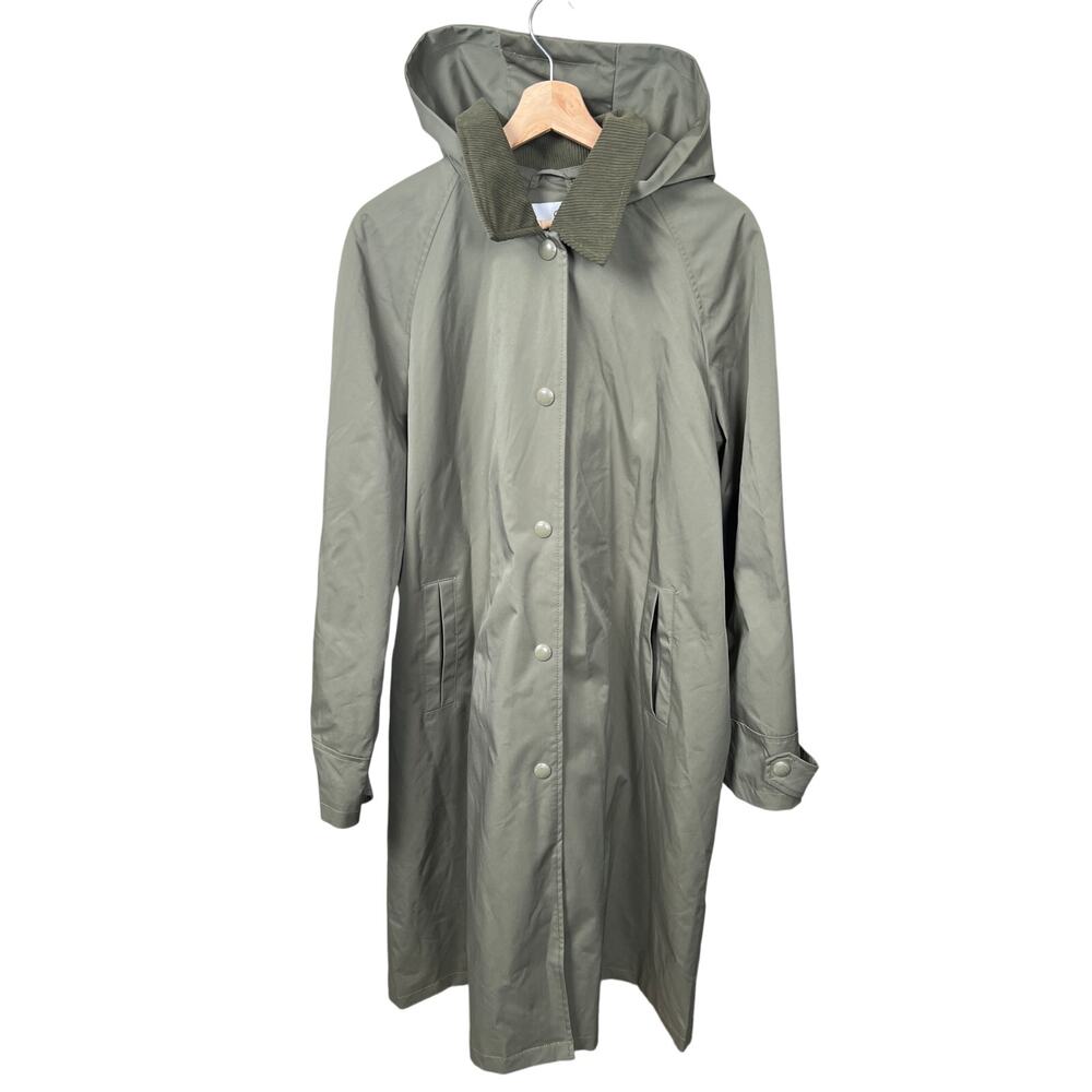 Sam Edelman NWT 2XL 100% Polyester Repellent Green Trench Coat Women's